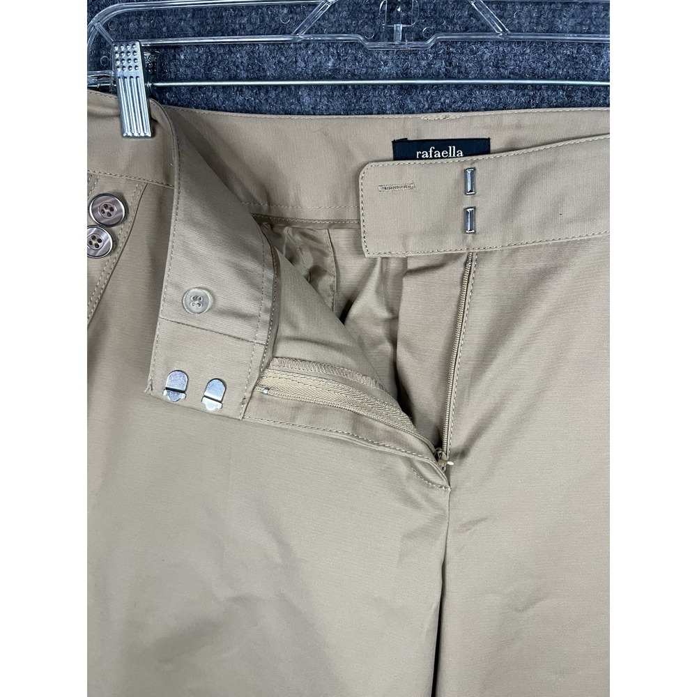 Rafaella Women's Khaki Pants Size 16 Tan Straight Leg Curvy Fit - Picture 5 of 11
